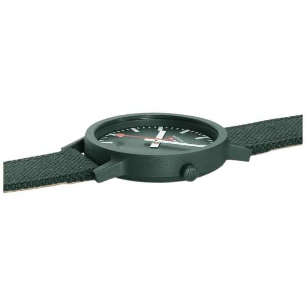 Mondaine Essence Quartz Green Dial Green Recycled Textile Strap Men's Watch MS1.41160.LF - Image 3