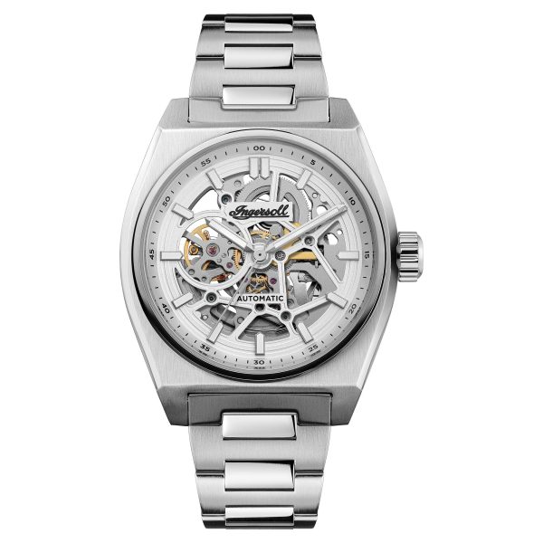 Ingersoll The Vert Automatic Silver Skeleton Dial Stainless Steel Bracelet Men's Watch I14303