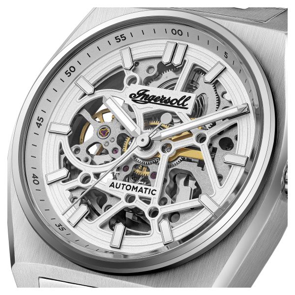 Ingersoll The Vert Automatic Silver Skeleton Dial Stainless Steel Bracelet Men's Watch I14303 - Image 2