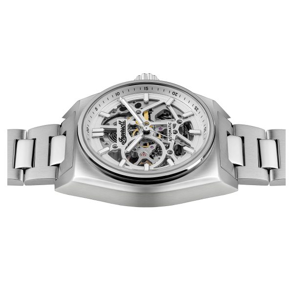 Ingersoll The Vert Automatic Silver Skeleton Dial Stainless Steel Bracelet Men's Watch I14303 - Image 4