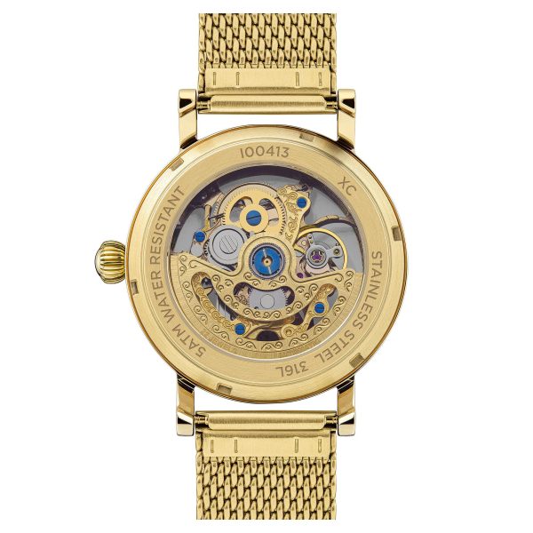 Ingersoll The Herald Automatic Gold Dial Gold PVD Milanese Bracelet Men's Watch I004013 - Image 2