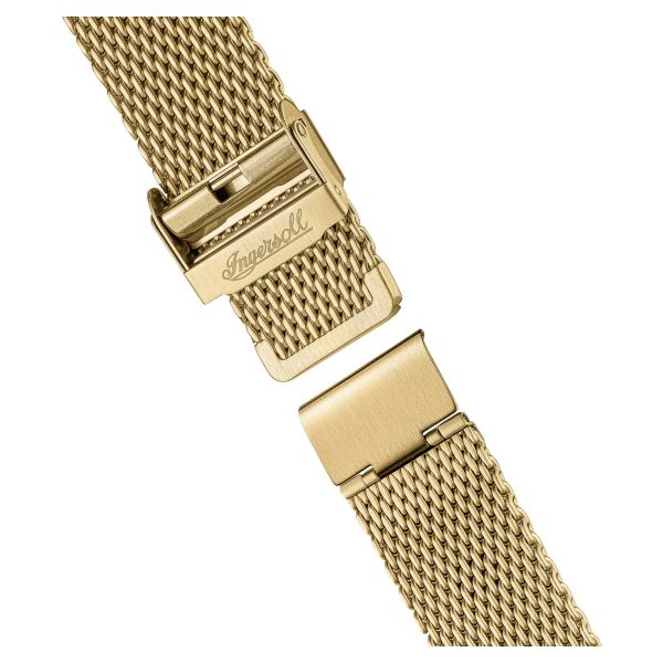 Ingersoll The Herald Automatic Gold Dial Gold PVD Milanese Bracelet Men's Watch I004013 - Image 3