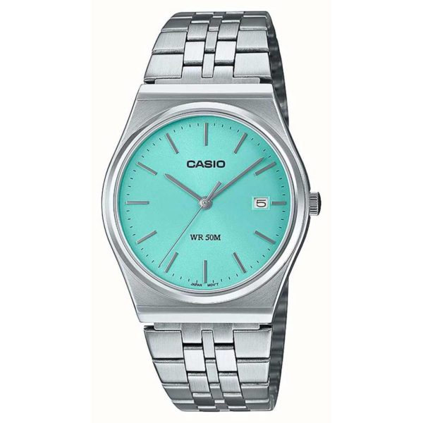 Casio Quartz ‘Tiffany’ Blue Dial Dial Stainless Steel Bracelet Unisex Watch MTP-B145D-2A1VEF