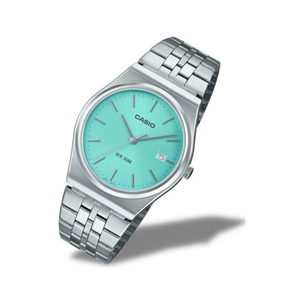 Casio Quartz ‘Tiffany’ Blue Dial Dial Stainless Steel Bracelet Unisex Watch MTP-B145D-2A1VEF - Image 2