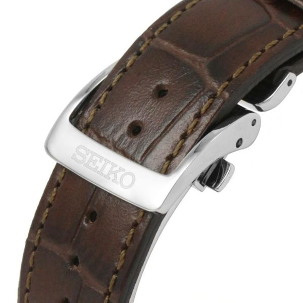 Seiko Presage Cocktail Time Automatic Champagne Dial Brown Leather Strap Men's Watch SSA387J1 - Image 2