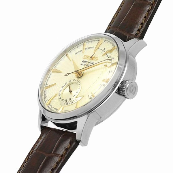 Seiko Presage Cocktail Time Automatic Champagne Dial Brown Leather Strap Men's Watch SSA387J1 - Image 3