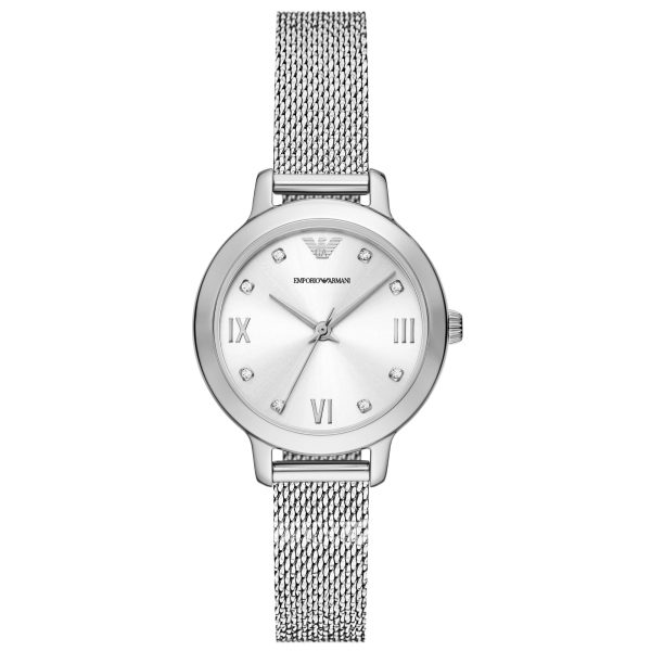 Emporio Armani Quartz Silver Dial Steel Strap Ladies Watch AR11584