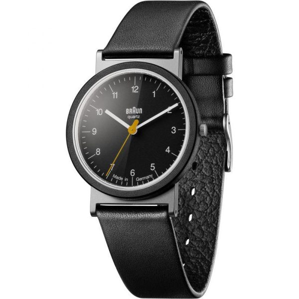 Braun Quartz Black Dial Black Leather Strap Men’s Watch AW10EVO - Image 2