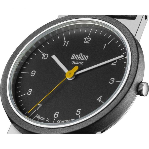 Braun Quartz Black Dial Black Leather Strap Men’s Watch AW10EVO - Image 3