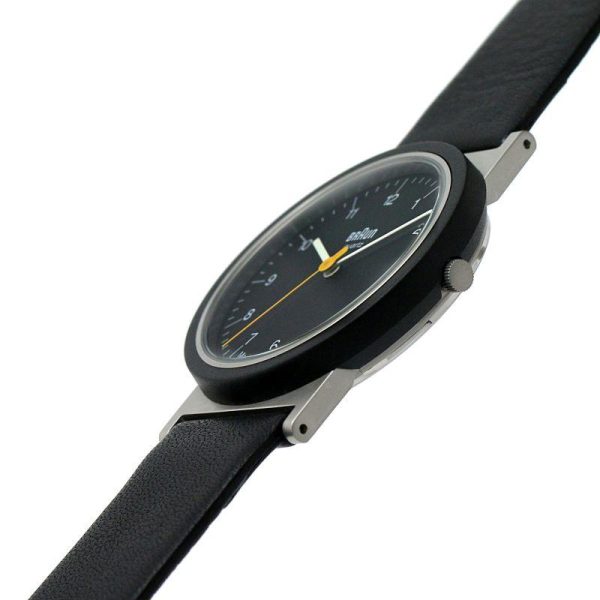 Braun Quartz Black Dial Black Leather Strap Men’s Watch AW10EVO - Image 5