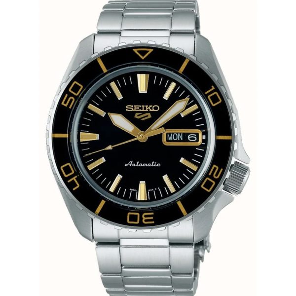 Seiko 5 Sports SKX Blacktone Redux Automatic Black Dial Stainless Steel Bracelet Men's Watch SRPK99K1