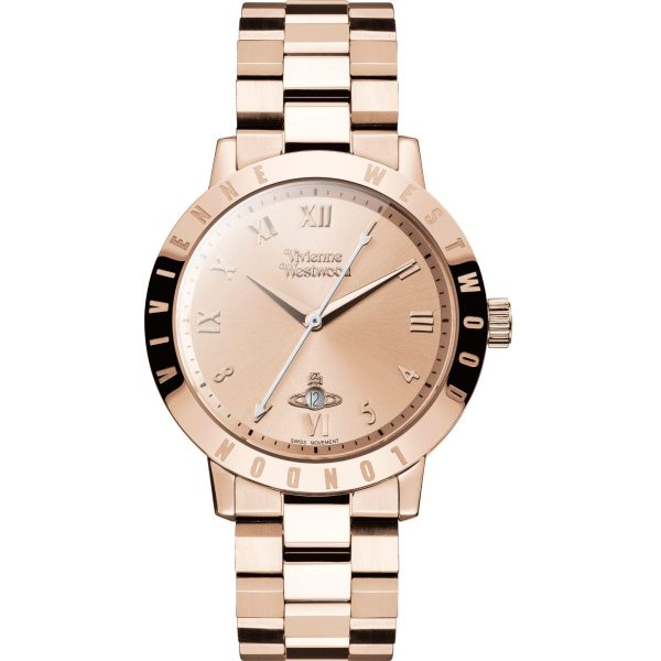 Vivienne Westwood Bloomsbury Quartz Rose Gold Dial PVD Stainless Steel Ladies' Watch VV152RSRS