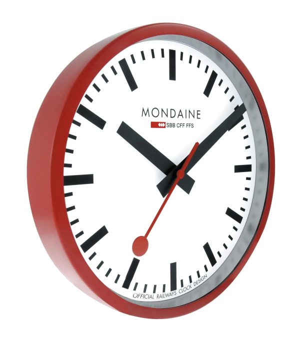 Mondaine Swiss Railways Red Wall Clock A990.CLOCK.11SBC 250mm - Image 2