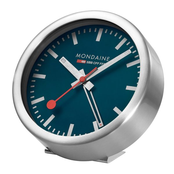 Mondaine Deepest Blue Dial Table and Alarm Clock A997.MCAL.46SBV.1 - Image 2