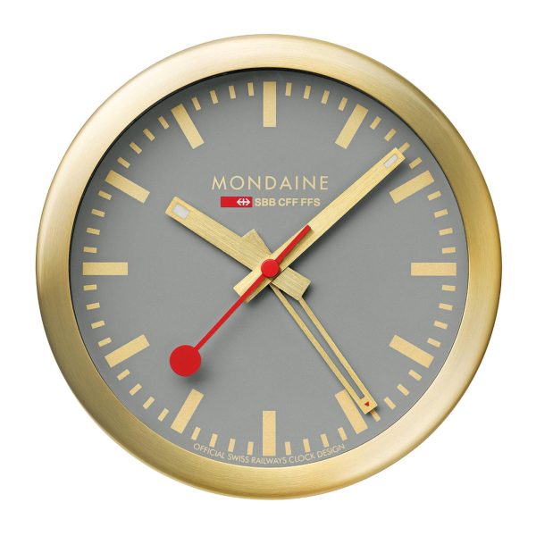 Mondaine Good Grey Dial Table and Alarm Clock A997.MCAL.86SBG.1