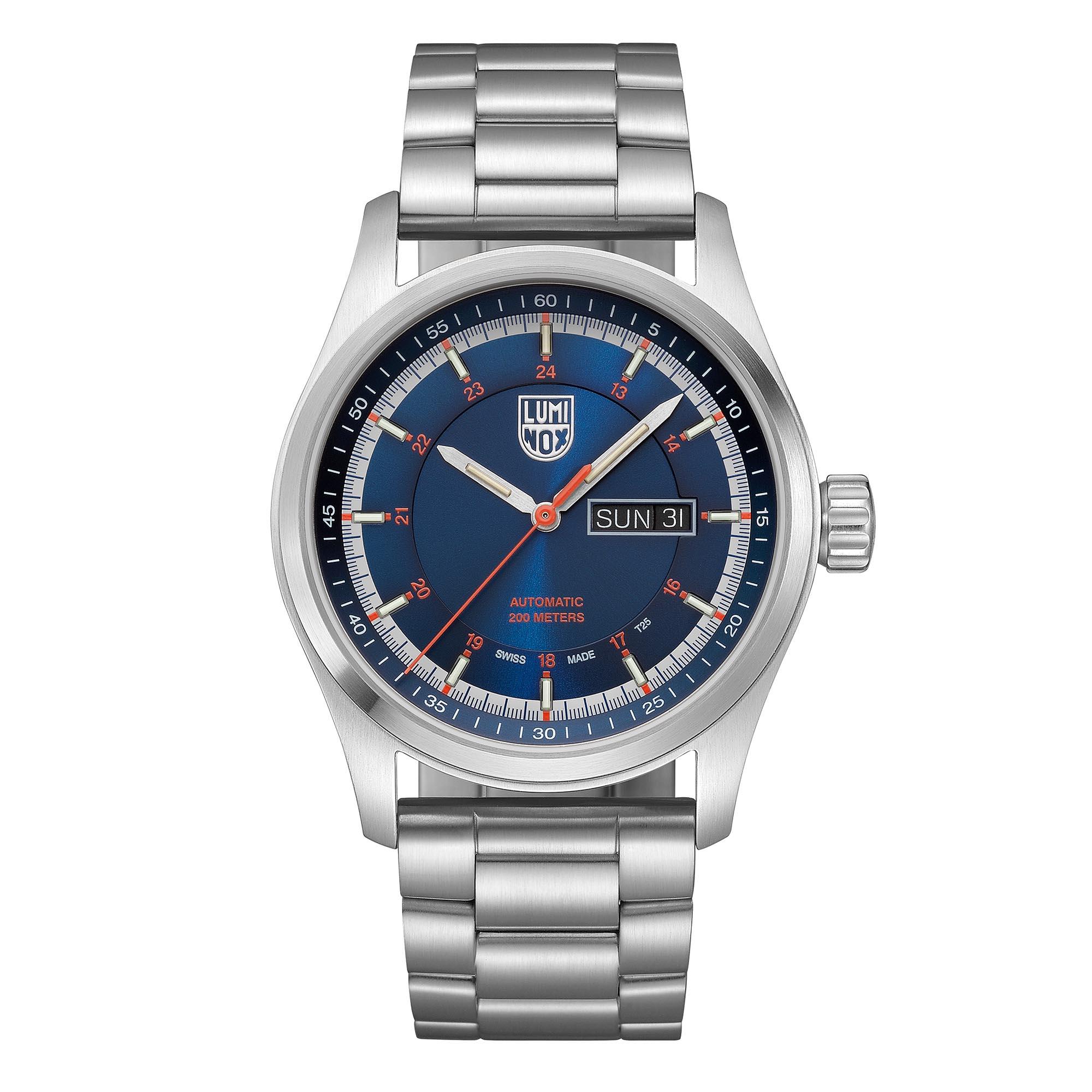 Luminox Atacama Field Automatic Blue 1900 Series Automatic Blue Dial  Stainless Steel Bracelet Mens Watch XL.1904 - WatchNation