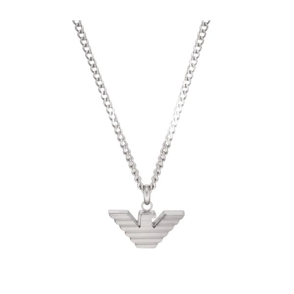 Emporio Armani Stainless Steel Pendant Necklace with Polished Finish EGS2916040