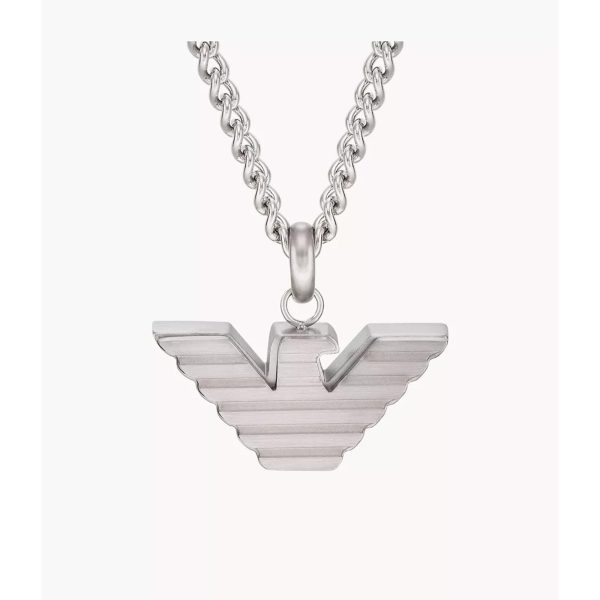 Emporio Armani Stainless Steel Pendant Necklace with Polished Finish EGS2916040 - Image 2