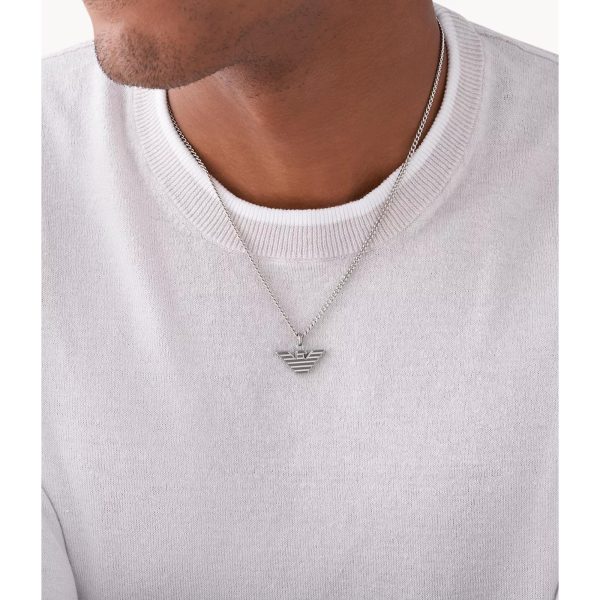 Emporio Armani Stainless Steel Pendant Necklace with Polished Finish EGS2916040 - Image 3