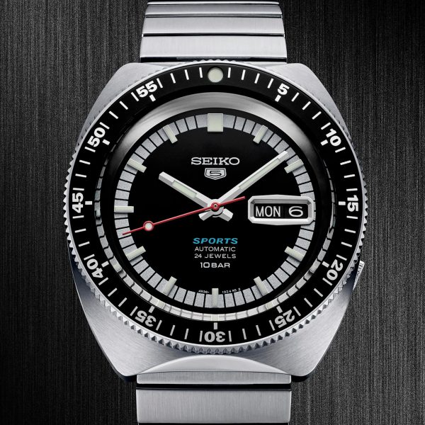 Seiko 5 Sports Limited Edition 55th Anniversary Black Dial Steel Bracelet SRPK17K1 - Image 3