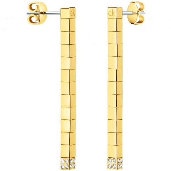 Calvin Klein Gold Plated Ladies Tune Earrings KJ9MJE140100