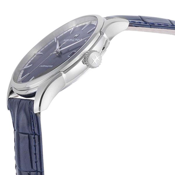 Hamilton Jazzmaster Quartz Blue Dial Blue Leather Strap Men's Watch H32451641 - Image 2