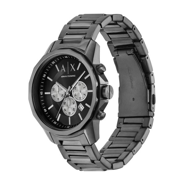 Armani Exchange Chronograph Gunmetal Stainless Steel Black Dial Men’s Watch AX1765 - Image 2