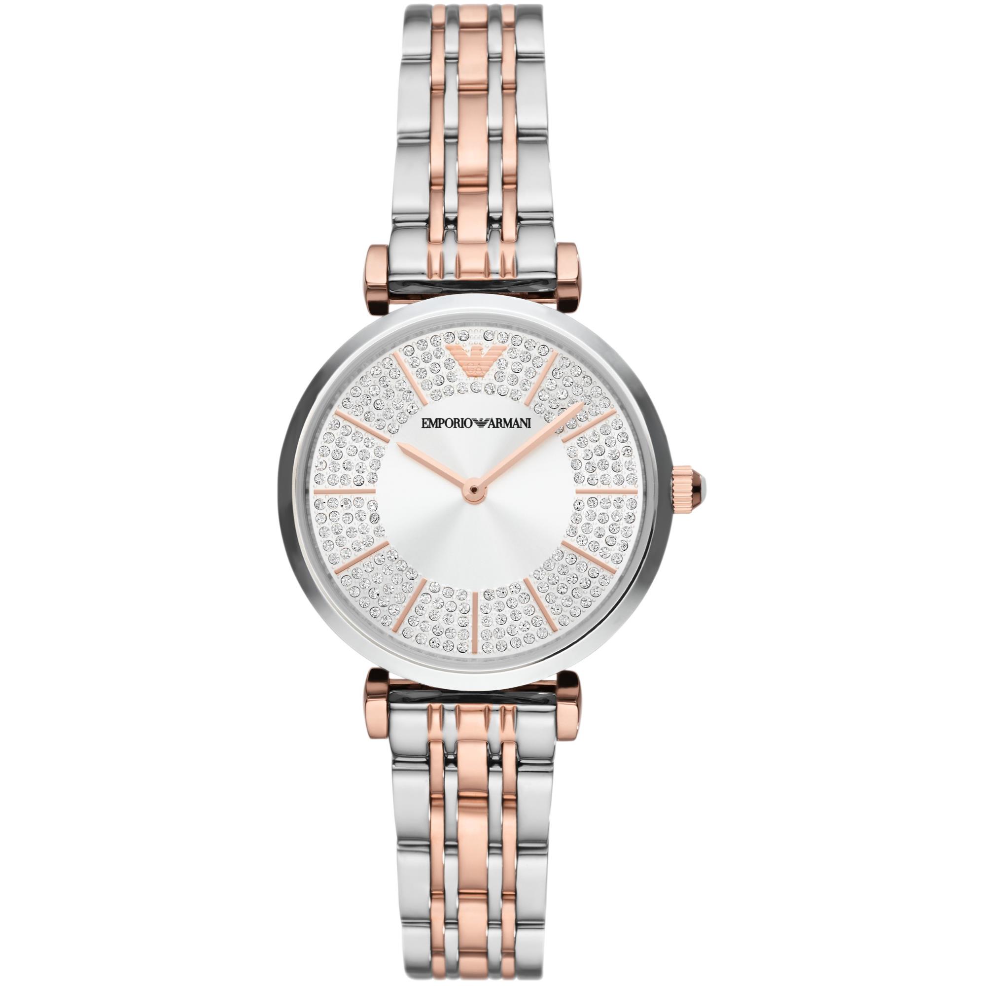 Emporio Armani Two-Hand Two-Tone Stainless Steel Women&apos;s Watch AR11537