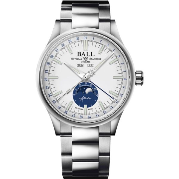 BALL Engineer II Moon Calendar Limited Edition Stainless Steel Men’s Watch NM3016C-S1J-WH