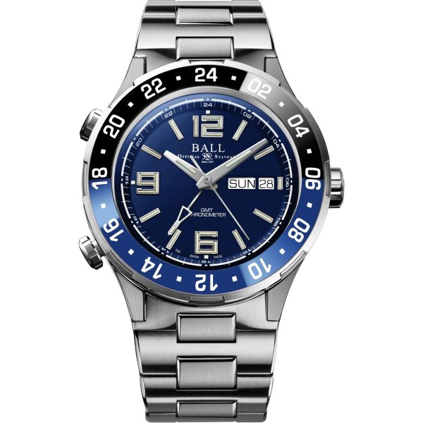 BALL Roadmaster Marine GMT Limited Edition Blue Dial Stainless Steel Men’s Watch DG3000A-S1CJ-BE