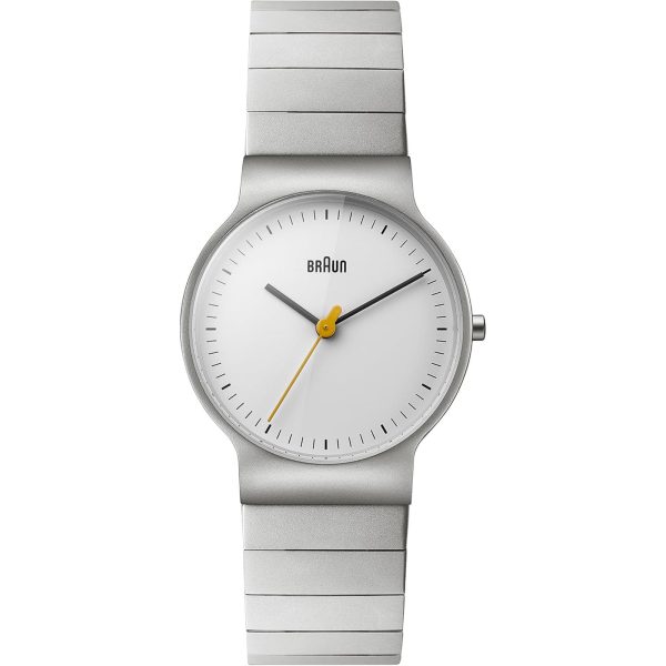 Braun Ladies Classic Slim Watch with White Dial and Silver Stainless Steel Bracelet BN0211SLBTL