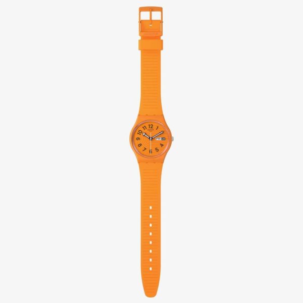 Swatch Trendy Lines In Sienna Orange Dial Unisex Watch SO28O703 - Image 3