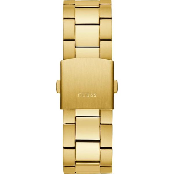 Guess Men's Black Transparent Dial Gold Tone Stainless Steel Bracelet Watch GW0539G2 - Image 5