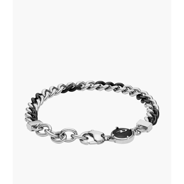 Diesel Two-Tone Stainless Steel Chain Unisex Bracelet DX1498931 - Image 4