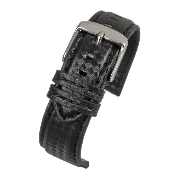 LBS Black Carbon w/ Black Stitch Strap Watch WH640/18