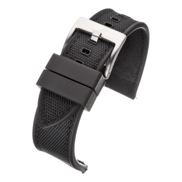 LBS Black Premium Sailcloth Hybrid Men's Watch Strap WS203/22