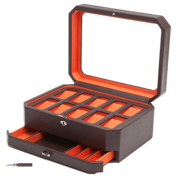 WOLF Windsor 10-Unit Watch Box with Storage 458606 - Image 3