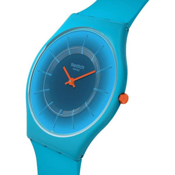 Swatch Skin Radiantly Teal Quartz Blue Dial Unisex Watch SS08N114 - Image 4