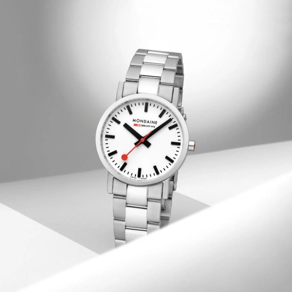 Mondaine Classic Stainless Steel Strap White Dial Ladies Watch A658.30323.11SBJ - Image 6