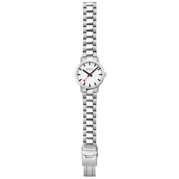 Mondaine Classic Stainless Steel Strap White Dial Unisex Watch A660.30360.11SBJ - Image 5