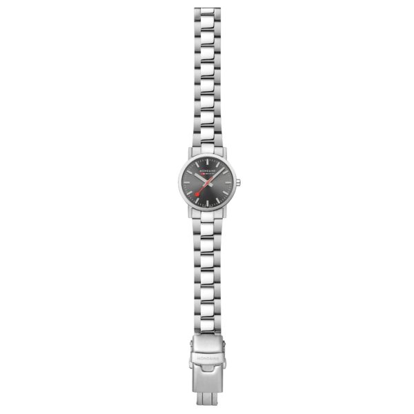 Mondaine Classic Cool Stainless Steel Bracelet Grey Dial Ladies Watch A658.30323.80SBJ - Image 4