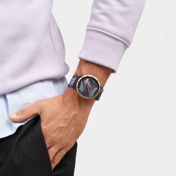 Swatch BIG BOLD Year of the Snake Blue and Golden Lithe Dancer Silicone Strap Blue Dial Men's Watch SB05Z700 - Image 2