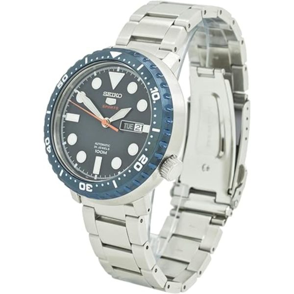 Seiko 5 Sports Bottle Cap Automatic Black/Blue Dial Men’s Watch SRPC63K - Image 3