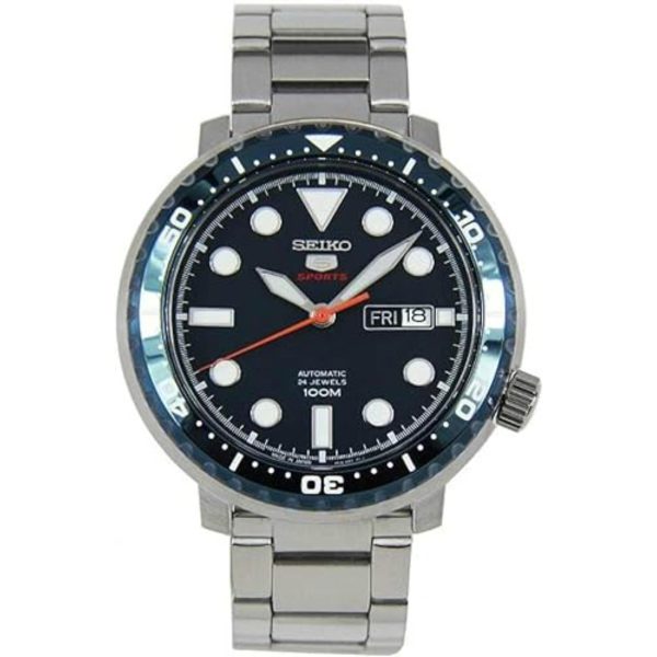 Seiko 5 Sports Bottle Cap Automatic Black/Blue Dial Men’s Watch SRPC63K - Image 4